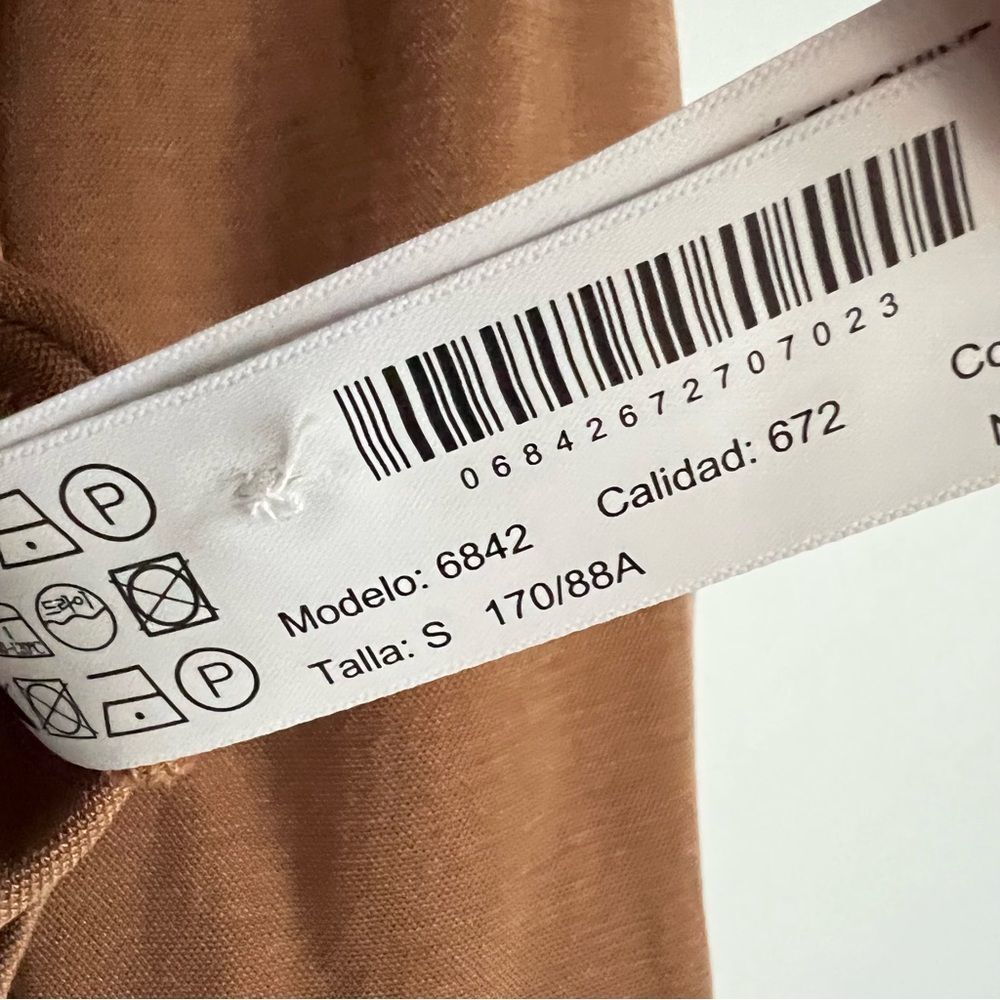 Massimo Dutti Tan Camel Buttondown Size Small - image 4